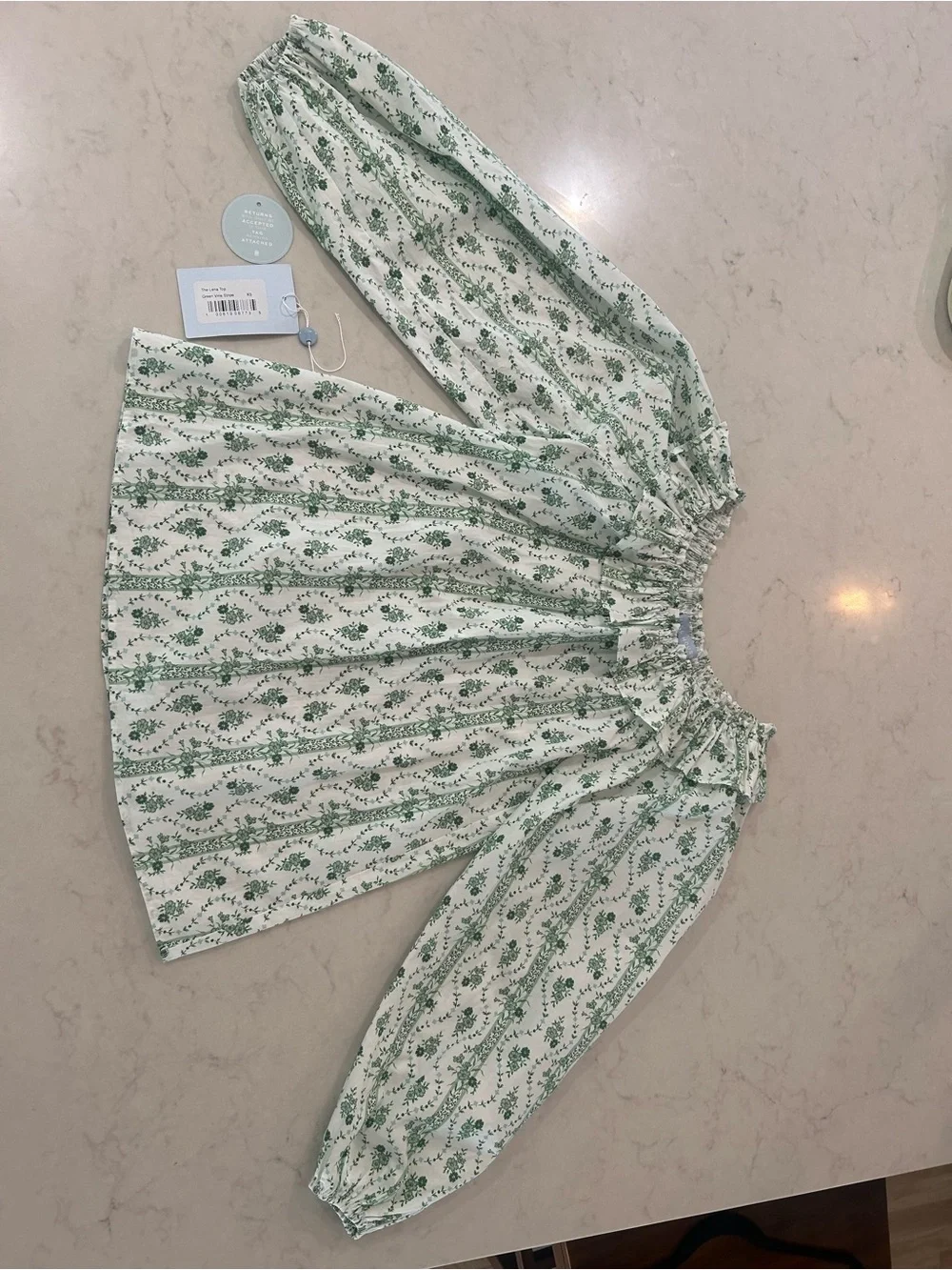 Hill House Home XS Green Vine Stripe Shorts Set - Picture 7 of 9